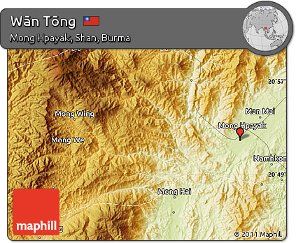 Physical Map of Wān Tōng