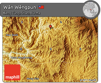 Physical Map of Wān Wēngpun