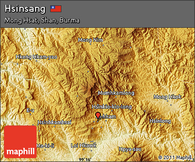 Physical Map of Hsinsang