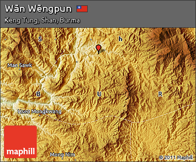 Physical Map of Wān Wēngpun