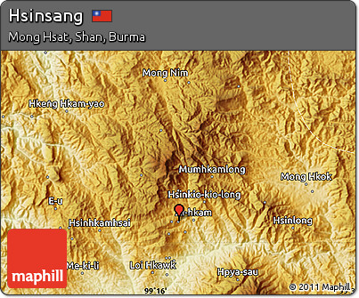 Physical Map of Hsinsang