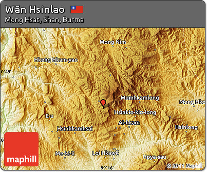 Physical Map of Wān Hsinlao