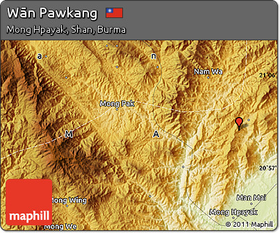 Physical Map of Wān Pawkang