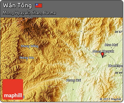Physical Map of Wān Tōng
