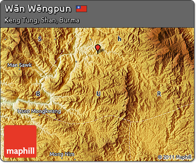 Physical Map of Wān Wēngpun