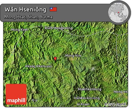Satellite Map of Wān Hseniōng