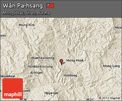 Shaded Relief Map of Wān Pa-hsang