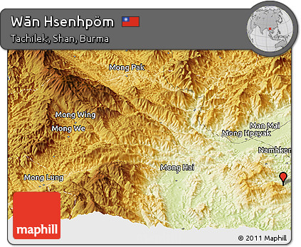 Physical Panoramic Map of Wān Hsenhpöm
