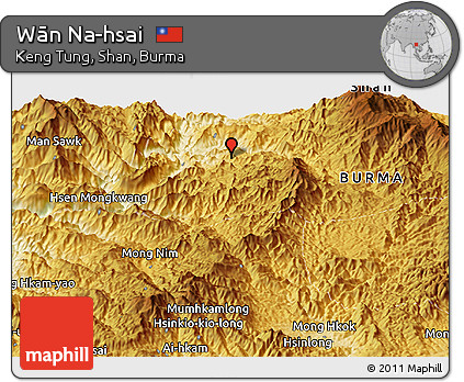 Physical Panoramic Map of Wān Na-hsai