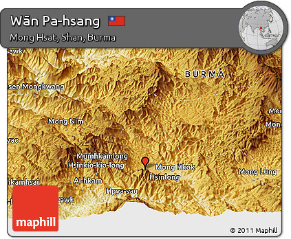 Physical Panoramic Map of Wān Pa-hsang