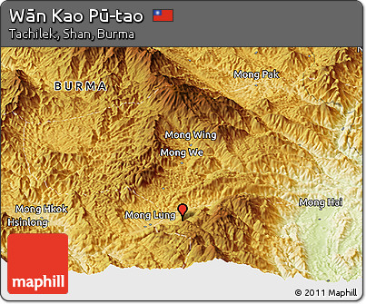 Physical Panoramic Map of Wān Kao Pū-tao