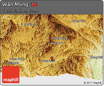 Physical Panoramic Map of Wān Möng
