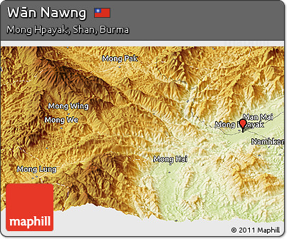 Physical Panoramic Map of Wān Nawng