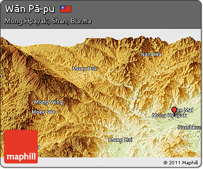 Physical Panoramic Map of Wān Pā-pu