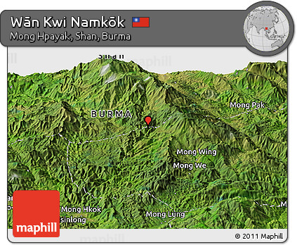 Satellite Panoramic Map of Wān Kwi Namkōk
