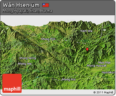 Satellite Panoramic Map of Wān Hsen-üm