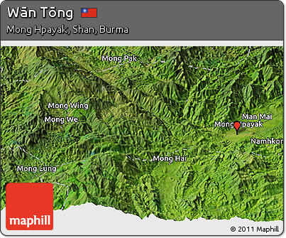 Satellite Panoramic Map of Wān Tōng