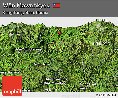 Satellite Panoramic Map of Wān Mawnhkyek