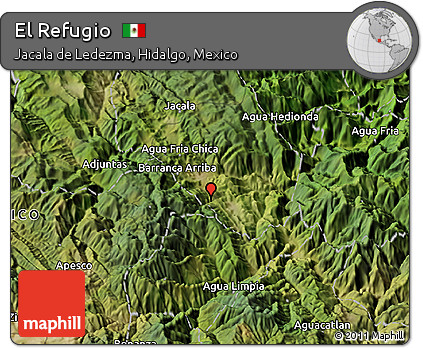 Satellite 3D Map of El Refugio