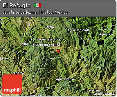 Satellite 3D Map of El Refugio