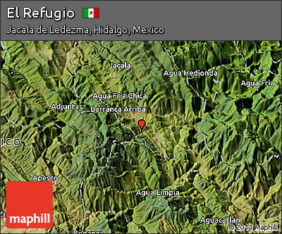 Satellite 3D Map of El Refugio