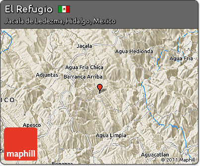 Shaded Relief 3D Map of El Refugio