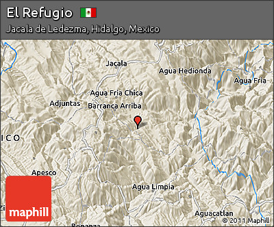 Shaded Relief 3D Map of El Refugio