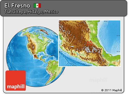 Physical Location Map of El Fresno