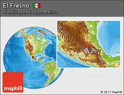 Physical Location Map of El Fresno