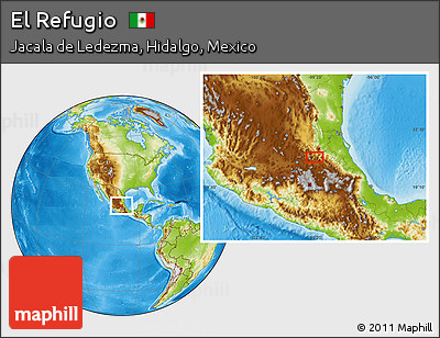 Physical Location Map of El Refugio