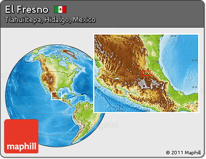 Physical Location Map of El Fresno