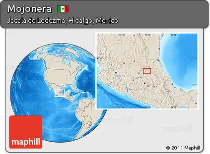 Shaded Relief Location Map of Mojonera