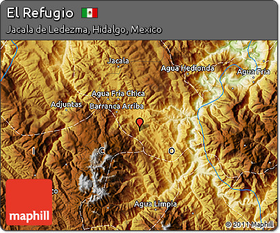 Physical Map of El Refugio