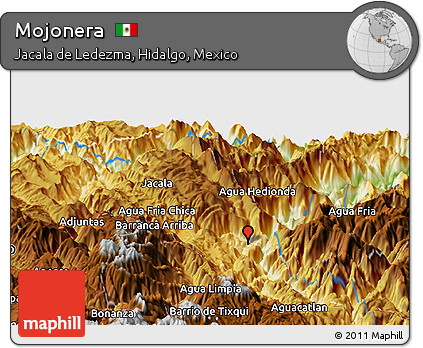 Physical Panoramic Map of Mojonera