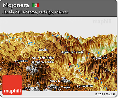 Physical Panoramic Map of Mojonera