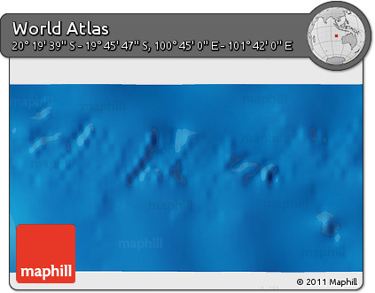 Physical 3D Map of the Area around 20° 2' 43" S, 101° 13' 29" E