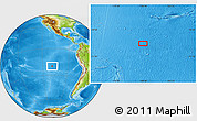 Physical Location Map of the area around 20° 2' 43" S, 108° 43' 29" W