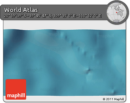 Satellite 3D Map of the Area around 20° 2' 43" S, 109° 43' 29" E