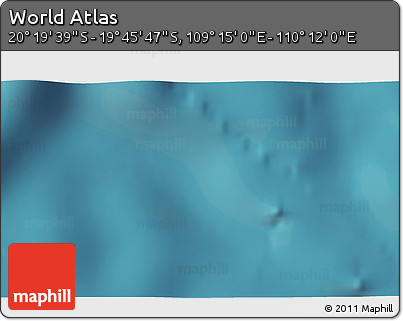 Satellite 3D Map of the Area around 20° 2' 43" S, 109° 43' 29" E