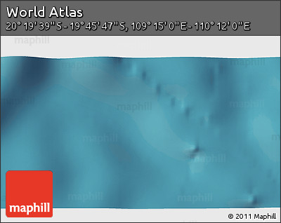 Satellite 3D Map of the Area around 20° 2' 43" S, 109° 43' 29" E