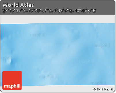 Physical 3D Map of the Area around 20° 2' 43" S, 10° 16' 30" E