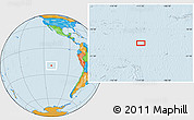 Political Location Map of the area around 20° 2' 43" S, 111° 16' 30" W