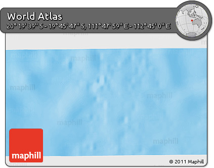 Physical 3D Map of the Area around 20° 2' 43" S, 112° 16' 30" E