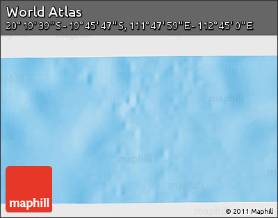 Physical 3D Map of the Area around 20° 2' 43" S, 112° 16' 30" E