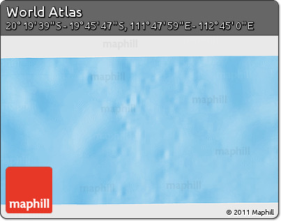 Physical 3D Map of the Area around 20° 2' 43" S, 112° 16' 30" E