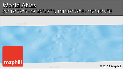 Physical Panoramic Map of the Area around 20° 2' 43" S, 112° 16' 30" E