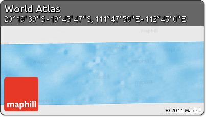 Physical Panoramic Map of the Area around 20° 2' 43" S, 112° 16' 30" E