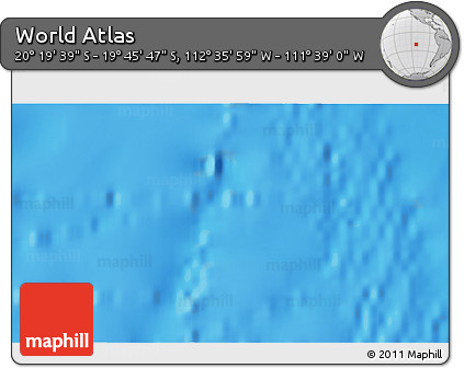 Physical 3D Map of the Area around 20° 2' 43" S, 112° 7' 30" W