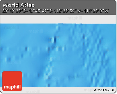 Physical 3D Map of the Area around 20° 2' 43" S, 112° 7' 30" W