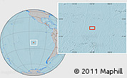 Gray Location Map of the area around 20° 2' 43" S, 112° 7' 30" W, hill shading